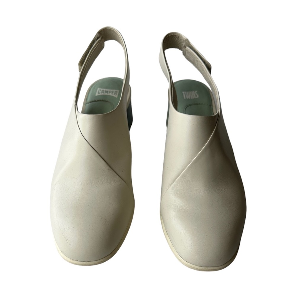 Camper Twins Velcro Slingback Mule Boot Shoe White Size 38 US Size 7.5 - Picture 3 of 14